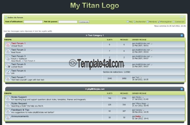 Abstract Blue Green Phpbb Style Theme Template