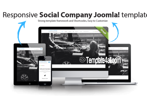 LT Social Company Onepage Joomla Template