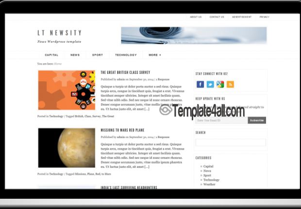 LT Responsive Magazine WordPress Theme Templates