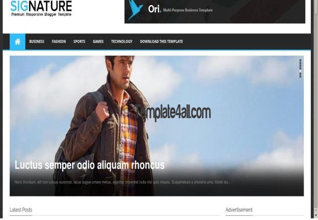 Blue Responsive Blogger Magazine Template