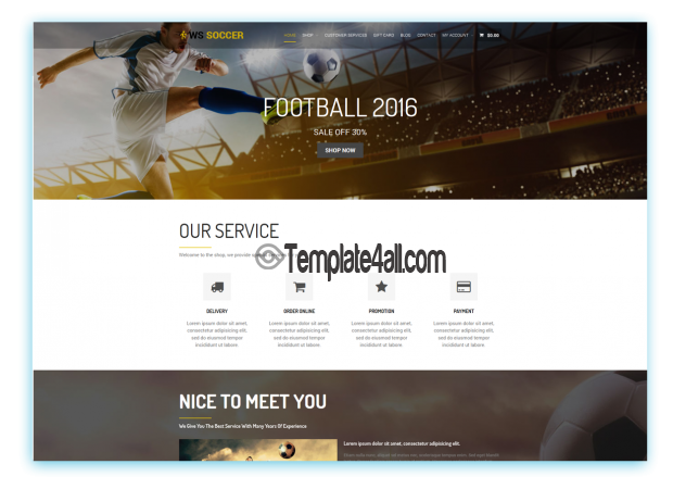 WS Soccer Free Responsive Sport Wordpress Theme