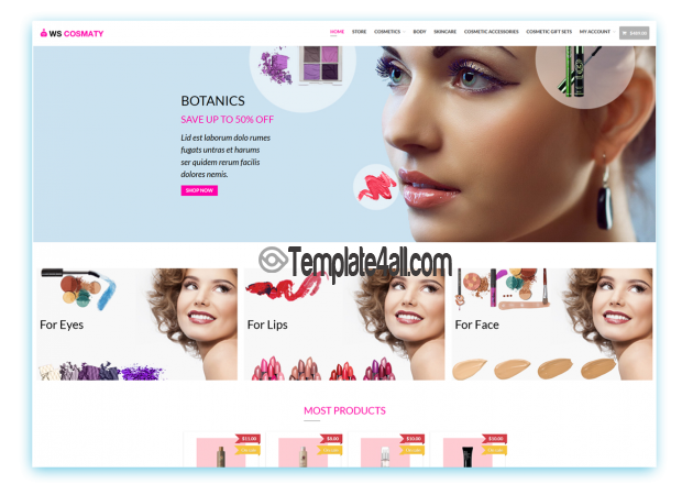 Free Cosmetics Wordpress Theme Download