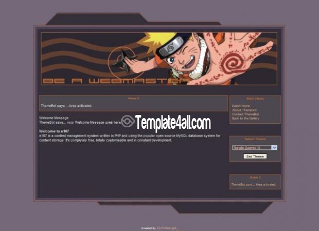 Grunge Anime Naruto E107 Theme Template