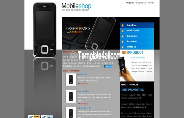 Abstract HTML Mobiles CSS Template