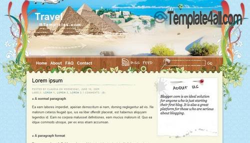 Free Pyramid Blogger Travel Template