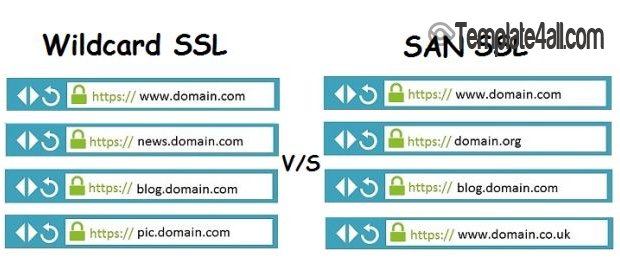 Difference between Wildcard SSL and SAN SSL Certificates