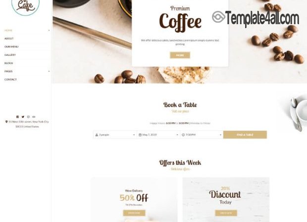 JD Responsive Restaurant and Cafe Joomla Template